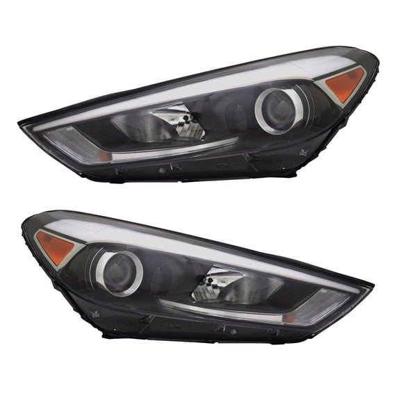 For Hyundai Tucson 2016 2017 2018 Headlight Driver and Passenger Side | Pair | Replacement For HY2502199, HY2503199 | 92101-D3050, 92102-D3050