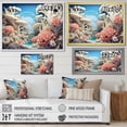thumbnail image 4 of Designart "Anemone Wonderland In Coral Sea" Coastal Coral Under Water Floater Framed Wall Decor, 4 of 5