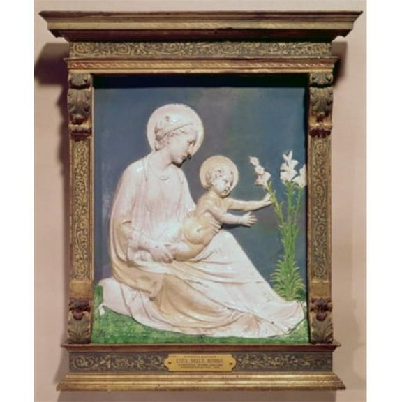 Posterazzi SAL900117926 Madonna & Child Luca Della Robbia 1400-1482 Italian National Gallery of Art Washington D.C. Poster Print - 18 x 24 in.
