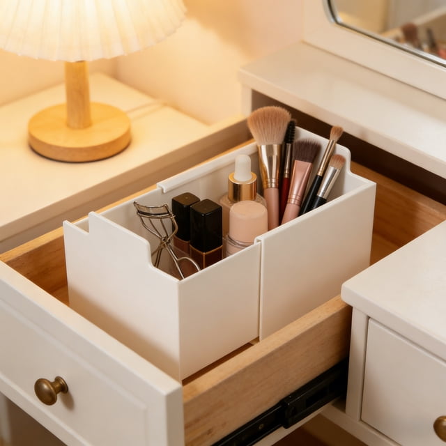 Amzcrzy Plastics Telescopic Storage Boxs Retractable Compartment Storage Box Adjustable Partition Tableware Office Storage Box Storage Trunks & Bag Storage and Organization Home Storage