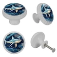 thumbnail image 4 of Shark Round Glow-in-the-Dark Dresser Hardware Pack: Fluorescent Drawer Pulls & Knobs for Cabinets, Wardrobes, and Dressers, 4 of 6