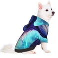 thumbnail image 2 of Fotbe Starry Multicolored Wolf Sudadera con Estampado para Perros Pequeños – Suéter con Capucha para Mascotas, Tela Suave de Forro Polar con Bolsillo-Small, 2 of 7