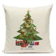 thumbnail image 1 of Christmas Tree Pattern Linen Throw Pillow Case, Decorative Cushion Cover, Car, Home, Sofa Decor, Merry Christmas, 1 of 4