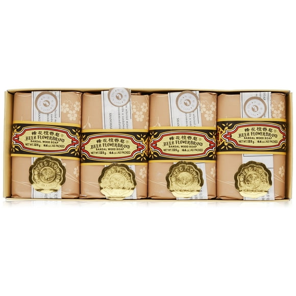 Bee & Flower Sandalwood Soap, 4.4 Oz (Pack of 4)