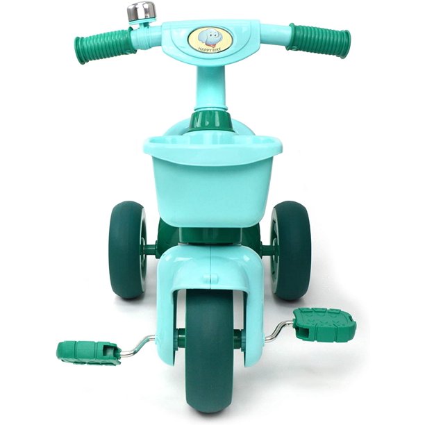 Jimmy's Toys Toddler First Tricycle with Bell Whistle, Pedals and Basket Rideon Tricycles for