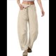 thumbnail image 2 of Pantalones Deportivos para Mujer con Cintura Elástica, Pierna y Cordón Ajustable, Estilo Palazzo Informal con Bolsillos. Albaricoque XL, 2 of 6
