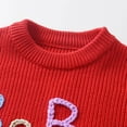 thumbnail image 4 of Chandail d'Automne et d'Hiver pour Tout-Petits Garçons Filles à Manches Longues Col Ras du Cou Chandails Doux Chandail à Enfiler Vêtements pour Bébé Enfants Rouge, 7-8 A, 4 of 7