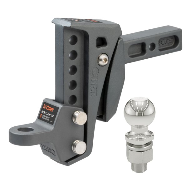 CURT 45980 Rebellion XD Adjustable Cushion Hitch Ball Mount; 2 in