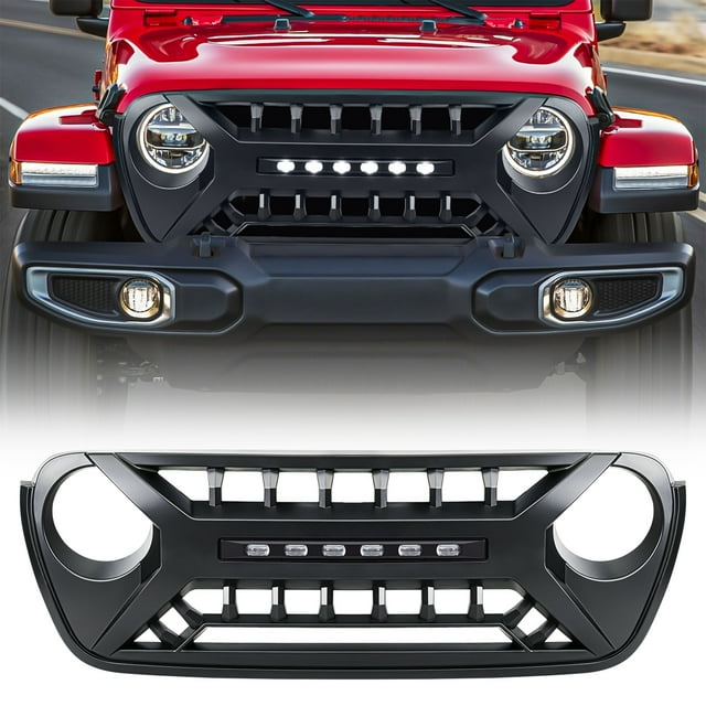 AMERICAN MODIFIED Grille w/Lights for 18-23 Jeep Wrangler JL & Gladiator JT