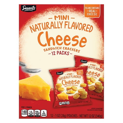 Mini Cheese Sandwich Crackers , 12 oz- Pack of 3