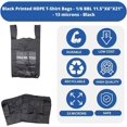 thumbnail image 2 of Wanowa Basics Thank You T-Shirt Bags - Pack of 1000 (Black)- 1/6 Large (11.5"x6.5"x21"), 2 of 7