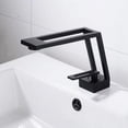 thumbnail image 4 of Elegante grifo para lavabo de baño con agua fría y caliente, grifo monomando de latón con diseño gráfico, diseñado atemporalmente para renovar su baño, 4 of 5