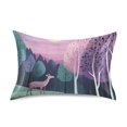 thumbnail image 7 of Yayeee Pillowcase Standard Size Set of 2 Satin Wrinkle Resistant Pillow Case, Green Night Deer, 7 of 7