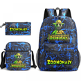 thumbnail image 4 of ZOONOMALY Zoo Schoolbag Male And Female Student Three-piece Large Capacity Backpack-week, 4 of 4