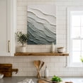 thumbnail image 6 of Layered Plaster Wave Canvas Wall Art for Living Room Bedroom Bathroom, Minimalist Abstract Green Textured Ocean Canvas Art Wall Decor, Artwork for Walls Home Office Decor, 24"x36", 6 of 9