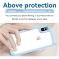thumbnail image 2 of Case for iPhone Xs Max Case Slim Dropproof [Defend from Drop/Scratch/Slip/Fingerprint] Clear Acrylic Hard Back Soft TPU Bumper Hybrid Phone Cover for iPhone Xs Max-Blue, 2 of 8
