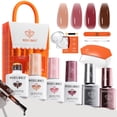 thumbnail image 1 of Kit de esmaltes de uñas en gel modelones Jelly con luz UV, 4 colores, 1 of 8