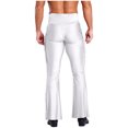 thumbnail image 6 of Linjinx Mens Ballroom Latin Tango Rumba Dance Outfits Long Sleeve Leotard Top Shirs Dancewear with Pants White M, 6 of 7