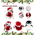 thumbnail image 2 of DolliBu Santa Grey Penguin Stuffed Animal Plush Toy - Super Soft Animal Plush Dress Up with Red Santa Claus Outfit, Cute Wildlife Holiday Christmas Gift - 9 Inch, 2 of 6