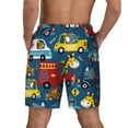 thumbnail image 3 of Kdxio Vehicles Cartoon With Funny Drivers Print Men'S Swim Trunks With Compression Liner 7 Inch Inseam Quick Dry Swim Shorts, 3 of 7