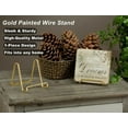 thumbnail image 2 of 4 Inch Metal Gold Plated Square Wire Plate Stand Holder Easel Display for Cookbooks, Photos, Picture Frames, & Plates, 2 of 4