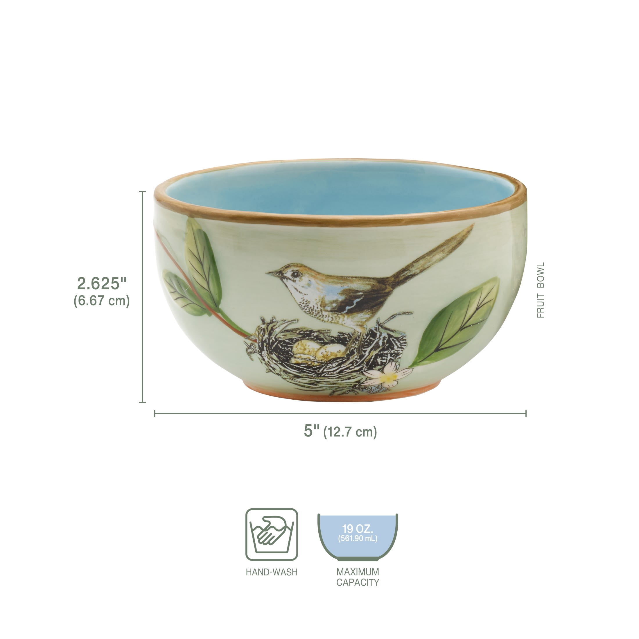 Fitz and Floyd Toulouse 19 oz Green Earthenware Small Tableware Bowls (4 Count)
