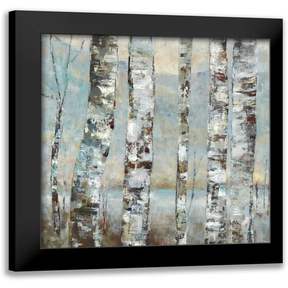 Woods, Maya 12x12 Black Modern Framed Museum Art Print Titled - Winter Birch I