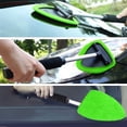 thumbnail image 4 of Windshield Window Cleaner Tool,Car Window Cleaner Tool With Handle,Unique Pivoting Triangular Head,3 Washable Reusable Microfiber Bonnets,Car & Home Inside Interior Exterior Use, 4 of 6