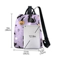 thumbnail image 3 of FORMRS Women's Travel Backpack Purse Anti-Theft Hidden Pockets Casual Shoulder Bag, Light Purple Halloween Black Cat, 3 of 7