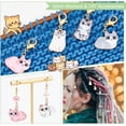 thumbnail image 4 of 24 Pcs 12 Styles Cat Stitch Markers Enamel Charms Crochet Stitch Marker Removable Lobster Clasp Locking Stitch Marker, 4 of 6