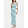 thumbnail image 2 of Biezeib Women’s 2 Piece Knit Outfits Sleeveless Striped Print Cami Tops + Long Skirt Set Beachwear, 2 of 6