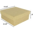 thumbnail image 2 of N'icePackaging - 10 Qty Kraft Imported Cotton Filled Large Bangle Jewelry Boxes - for Large Bangles/Watches/Large Bracelets - 3 3/4" x 3 3/4" x 2", 2 of 7
