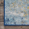 thumbnail image 5 of nuLOOM Tapis de Zone Abstrait Vintage Casca 10' x 14', Bleu, 5 of 5