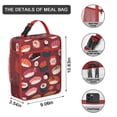thumbnail image 3 of Sushi Lunch Box Insulated Lunch Bag Box Women Men Reusable Cute Insulated Lunch Box for Travelers Cooler Tote Bag Lunchbox for Office School Picnic, 3 of 6