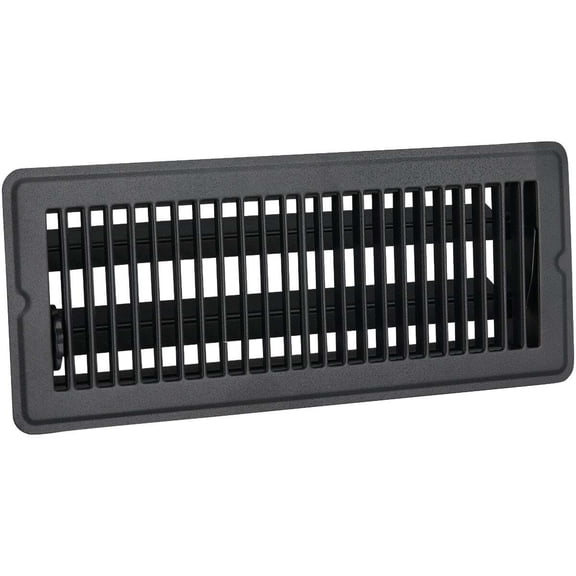Home Impressions 4 In. x 12 In. Matte Black Steel Floor Register 1FL0412MB-NH