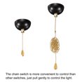 thumbnail image 4 of Uxcell 2 Pack AC 125/250V Pull Chain Switch Black On/Off Hemisphere Cover, 4 of 6