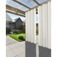thumbnail image 3 of nqOlkjepod Outdoor Curtains for Patio Waterproof, Cream Striped Outdoor Privacy Panels Grommet, Modern Farmhouse Cream White Stripes Blackout Outside Curtains for Porch/Cabana 54"x95", 1 Panel, 3 of 8