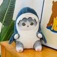 thumbnail image 1 of Poupée Chat Transformée Jouet en Peluche Cadeau Mignon pour Filles et Enfants Poupée Requin Chat 25cm Lanhuilien 25cm, 1 of 6