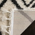 thumbnail image 4 of SAFAVIEH Moroccan Fringe Kingston Geometric Shag Area Rug, Cream/Charcoal, 8' x 10', 4 of 6
