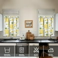 thumbnail image 4 of Kitchen Curtains 36 Inch Short - 3 Panel Set Pineapple Print, Rod Pocket Window Curtains 100% Polyester, Tropical Fruit Valance for Farmhouse, Cafe, Living Room, Bedroom, Easy Wash, 4 of 6