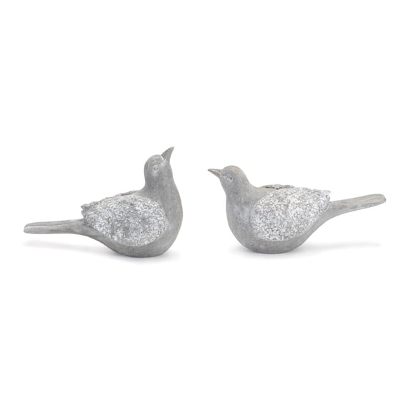 Melrose Weathered Style Bird Outdoor Garden Statue - 5.75" - Set of 4