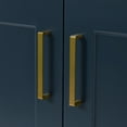 thumbnail image 4 of ARIEL Taylor 60" Midnight Blue Bathroom Vanity, 1.5" Edge Carrara Quartz Countertop & Splash, Rectangular Sink, 2 Soft Closing Doors, 9 Full Extension Dovetail Drawers, Toe Kick, Satin Brass, 4 of 9