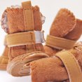 thumbnail image 3 of 4PCS/Set Dog Boot Shoes Anti-Slip Warm Small Puppy Pet PU Leather Booties, 3 of 8