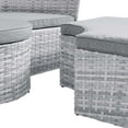 thumbnail image 3 of Modway Scottsdale Canopy Outdoor Patio Daybed in Light Gray Gray, 3 of 5