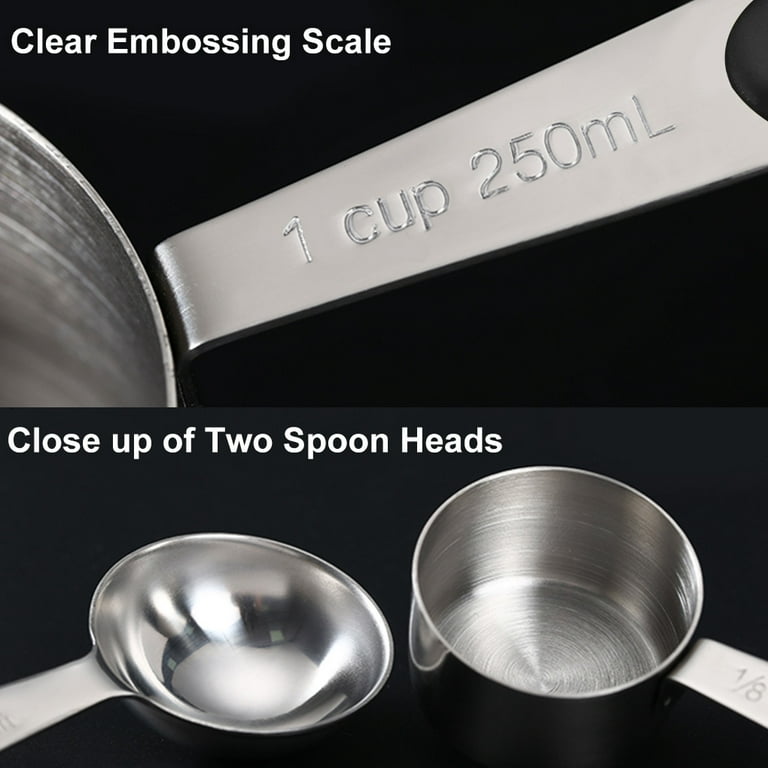 Stainless Steel Measuring Cups And Measuring Spoons 10-Piece Set, 5 Cups  And 5 Spoons: Home & Kitchen 
