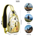 thumbnail image 2 of Sunflower and Truck Design Sling Backpack with Adjustable Strap, Multiple Compartments, Lightweight Durable Crossbody Backpack for Travel and Outdoor Use, 2 of 6