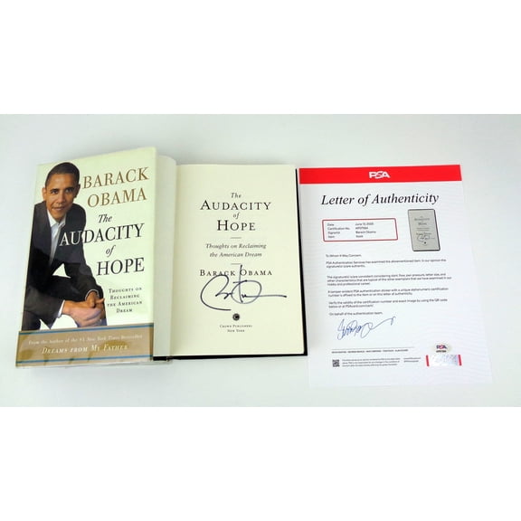 President Barack Obama Signed Autograph The Audacity of Hope Book PSA/DNA COA