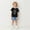 Black-nana, variant on CARETOO Toddler Boy and Girl Clothes 2Pcs Casual Outfit Short Sleeves Tops Short Ripped Jeans Summer