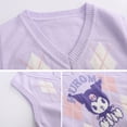thumbnail image 3 of Sanrios Cinnamoroll Girl Kids Set Anime Spring Kuromi Melody Fashion Kawaii Sweet College Style Vest Sweater Shirt Pleated Skirt, 3 of 5