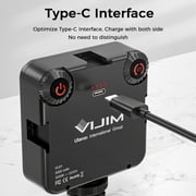 Ulanzi VIJIM VL81 Mini LED Video Light with Soft Diffuser 3200K–5500K Adjustable Color Temperature, USB-C Rechargeable, 3 Cold Shoe Mounts for Vlogging & Studio Lighting